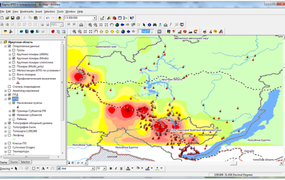 Regional information system of fire-prevention arrangement of forests for Irkutsk region (test region)