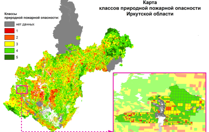 Natural fire hazard of forest area maps updating approach